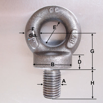 Metric Collared Eyebolts - Tested and Certified