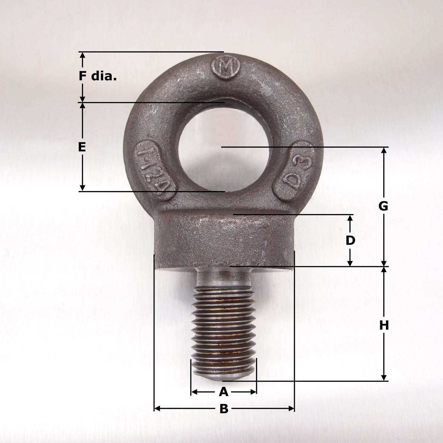 Metric Collared Eyebolts - Tested and Certified