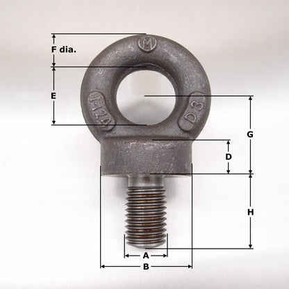 Metric Collared Eyebolts - Tested and Certified