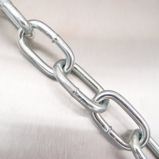 Mild Steel Welded Straight Link Chain - Zinc Plated