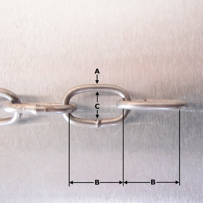 Mild Steel Welded Straight Link Chain - Self Colour