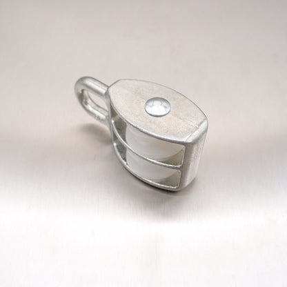 Double Awning Pulley - Nylon Sheaves - Fixed Eye - Zinc Plated Steel