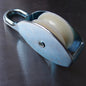 Single Awning Pulley - Nylon Sheave - Fixed Eye - Zinc Plated Steel