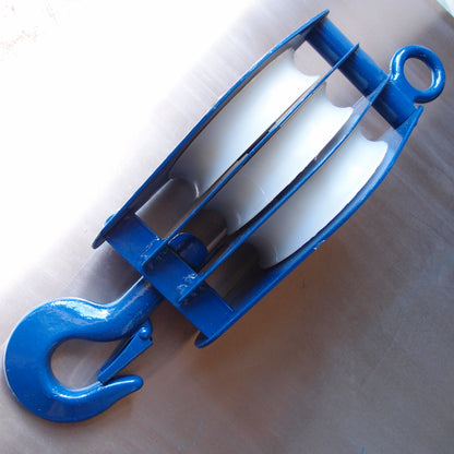 London Pattern Pulley Blocks with Nylon Sheaves: Triple Sheave 127mm