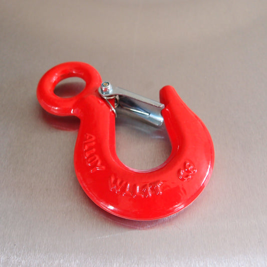 Large Eye Hooks: Alloy Steel with Safety Catch - Painted