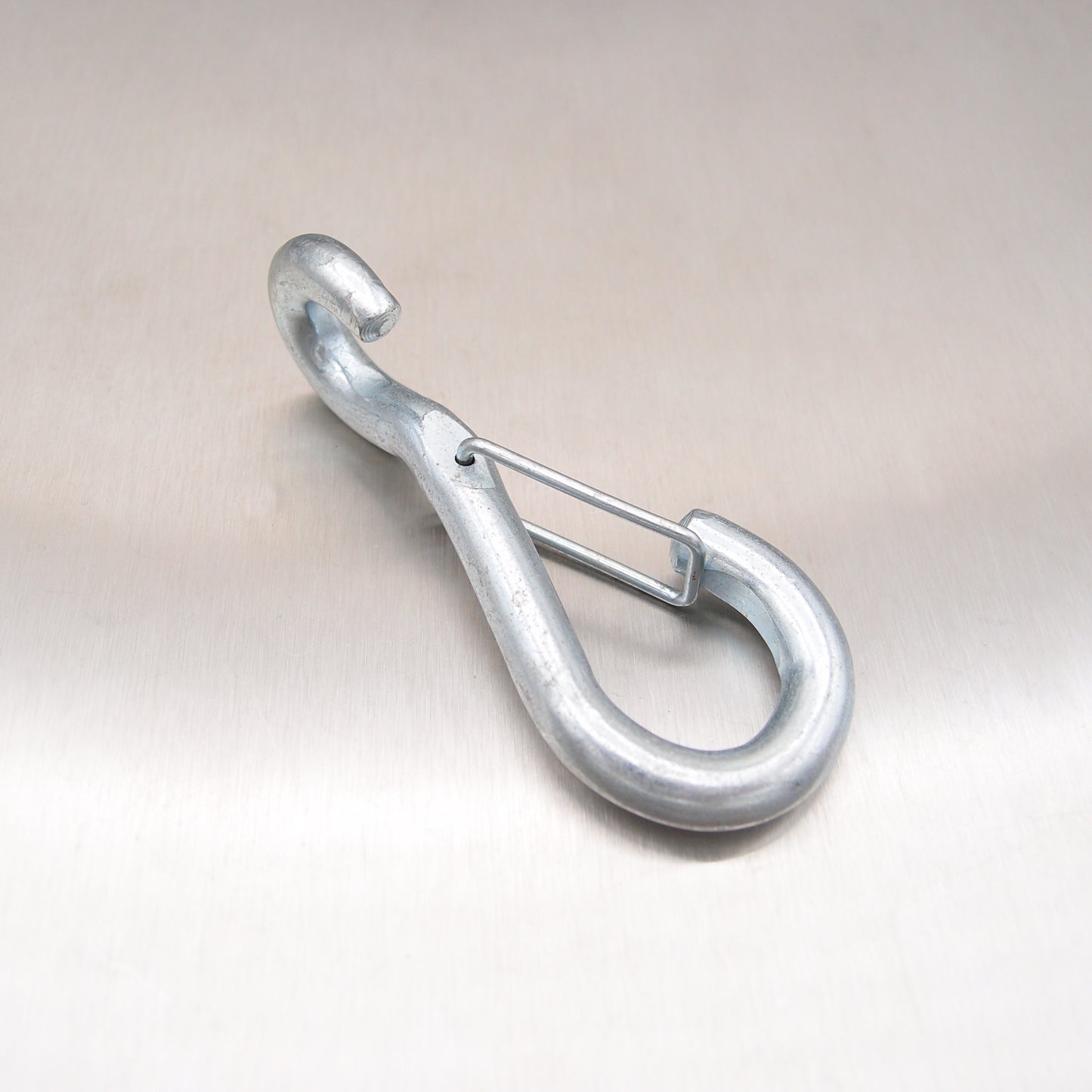 3.5" Spring Hook To Crue - Zinc Plated Steel - Wire Catch