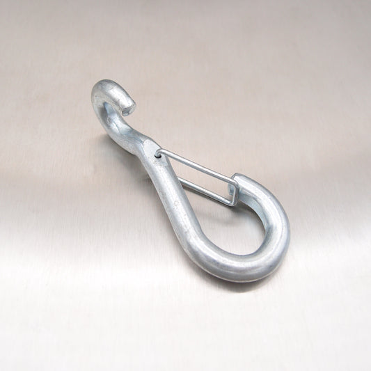 3" Spring Hook To Crue - Zinc Plated Steel - Wire Catch