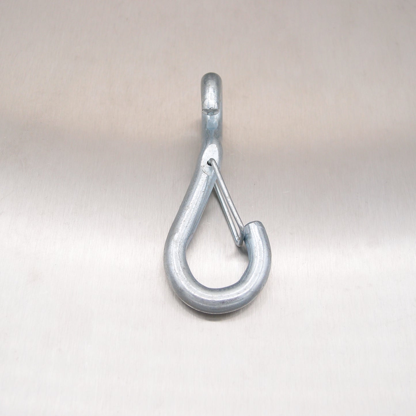 3.5" Spring Hook To Crue - Zinc Plated Steel - Wire Catch
