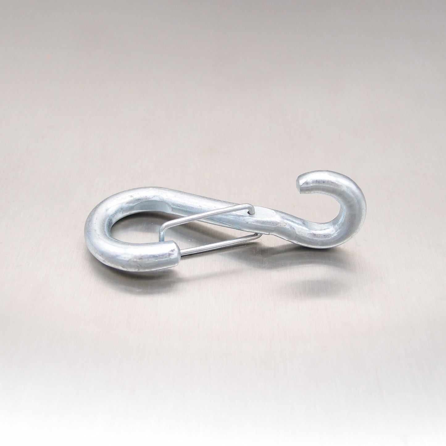 3.5" Spring Hook To Crue - Zinc Plated Steel - Wire Catch