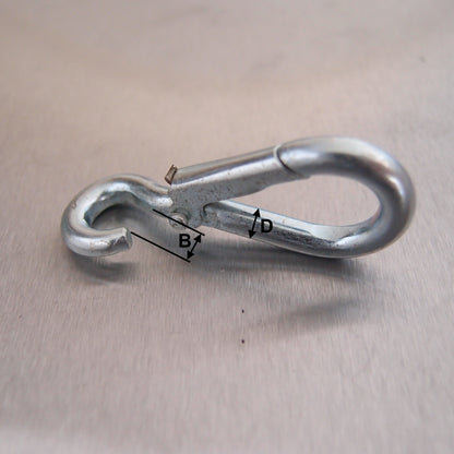 Spring Hook to Crue - Zinc Plated Steel