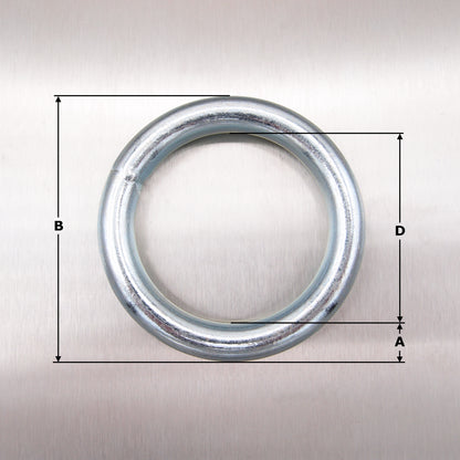 Welded Round Ring - Zinc Plated Steel