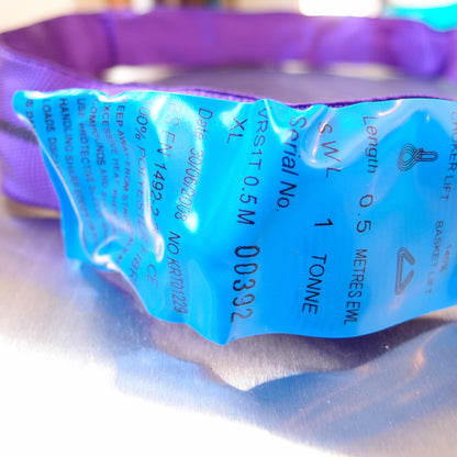 Round Slings Polyester to BSEN1492 Part 2 - 1000kg Load - violet