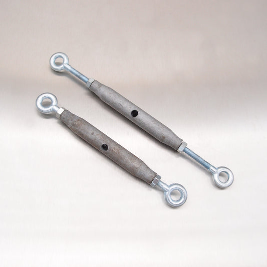 Rigging Screws Closed Body with Locknuts: Galvanised - Eye & Eye