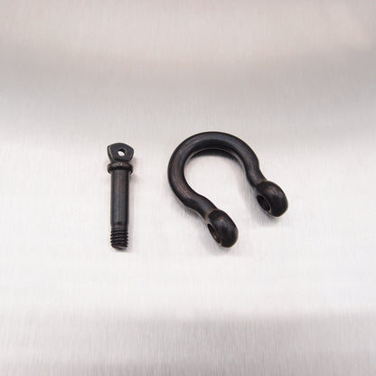 Stay Black Stainless Steel Bow Shackle - with Screwed Collar Pin - AISI 316