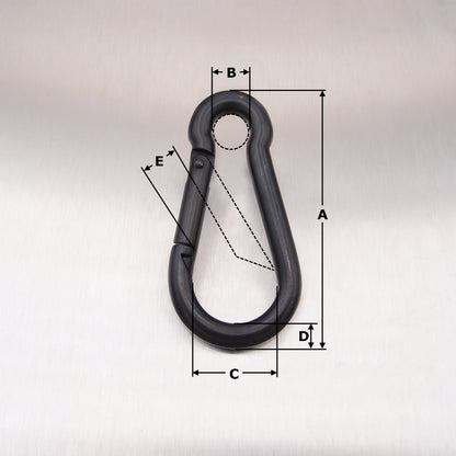 StayBlack Stainless Steel Carbine Hooks - without Eyelet - AISI 316