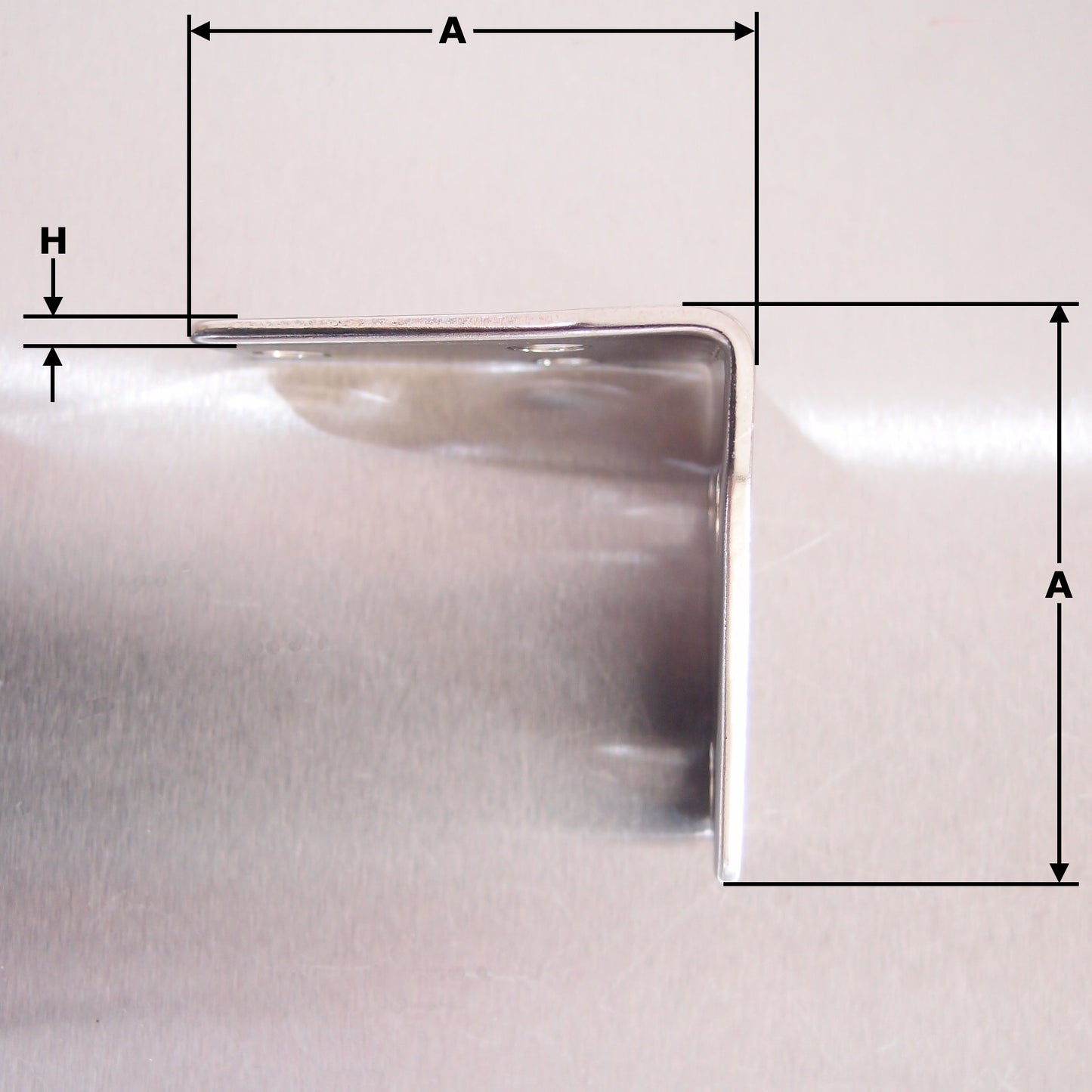 Angle Bracket Stainless steel AISI 304 - Wide