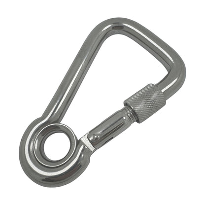 Stainless Steel Asymmetric Carbine Hook with Eyelet & Screw Nut