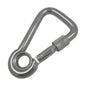 Stainless Steel Asymmetric Carbine Hook with Eyelet & Screw Nut