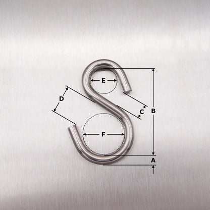 Stainless Steel Asymmetric S Hooks - AISI 316