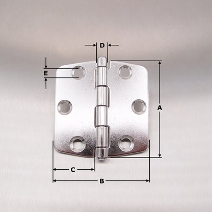 75mm Stainless Steel Butterfly Hinges - 304 grade