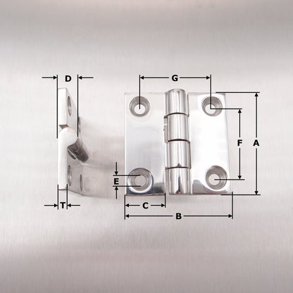 Stainless Steel Butt Hinge - 316 Marine grade