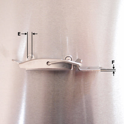 115mm Stainless Steel Bailing Latch  - Light Pattern - AISI 304