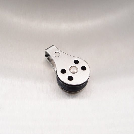 Stainless Steel 25mm Pulley Block with Nylon Sheave - Type 2 - AISI 316