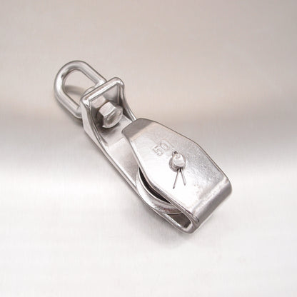 Suits 10mm Rope Stainless Steel Open Sided Pulley Block - AISI 316