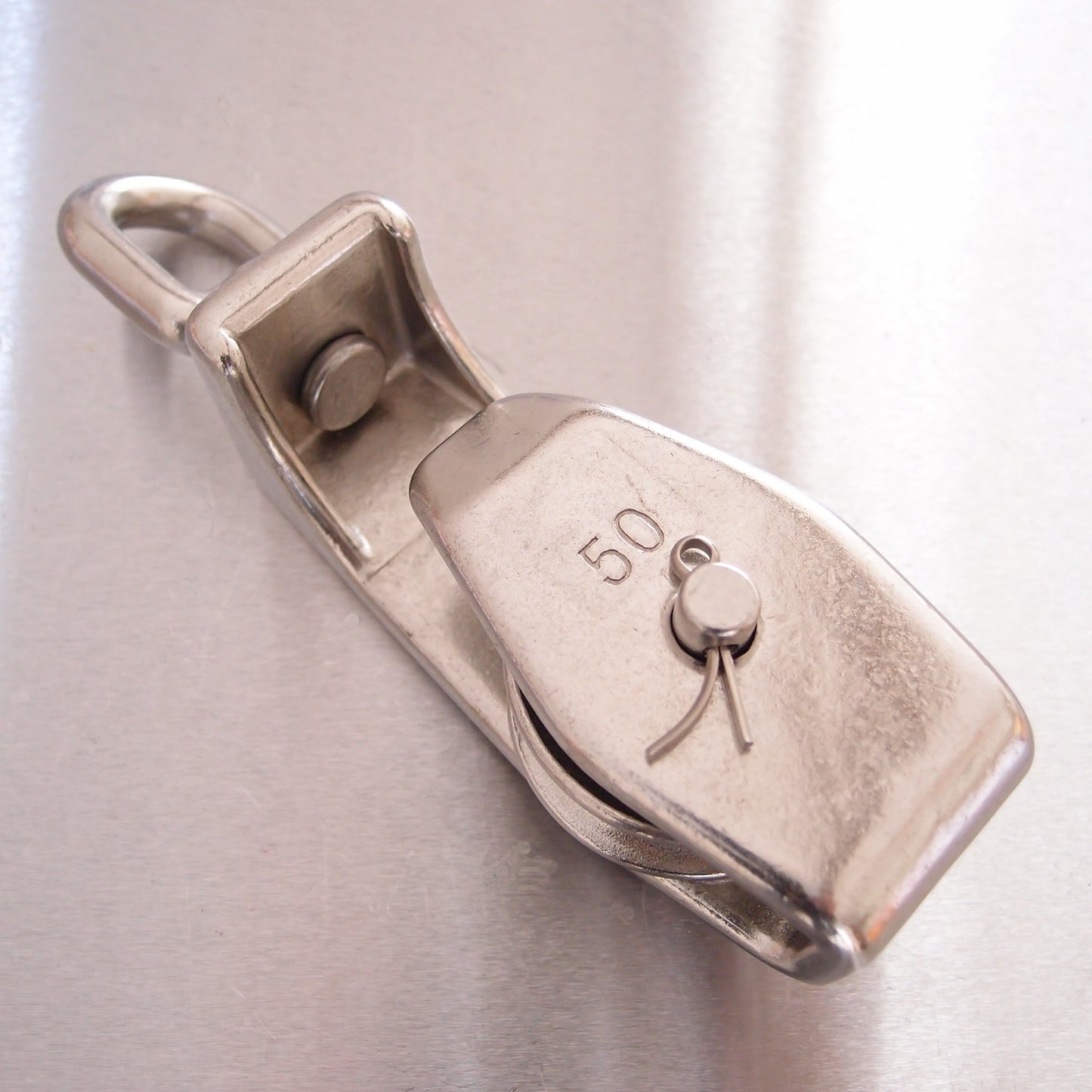 Suits 10mm Rope Stainless Steel Open Sided Pulley Block - AISI 316
