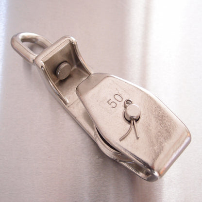 Suits 10mm Rope Stainless Steel Open Sided Pulley Block - AISI 316