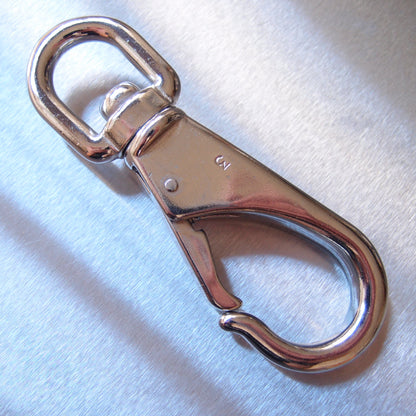 Stainless Steel Swivel Eye Boat Snap Hook - AISI 316