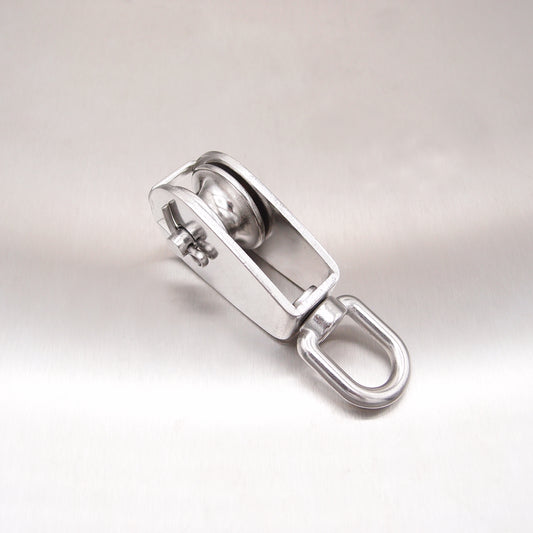 Stainless Steel Single Sheave Blocks with Swivel Oval Eye - AISI 316