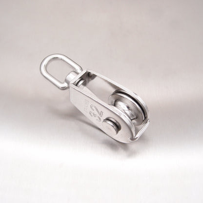 Stainless Steel Single Sheave Blocks with Swivel Oval Eye - AISI 316