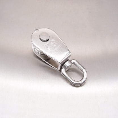 Stainless Steel Single Sheave Blocks with Swivel Oval Eye - AISI 316