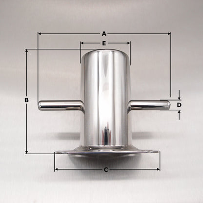Stainless Steel Cross Bollard Cleats - AISI 316
