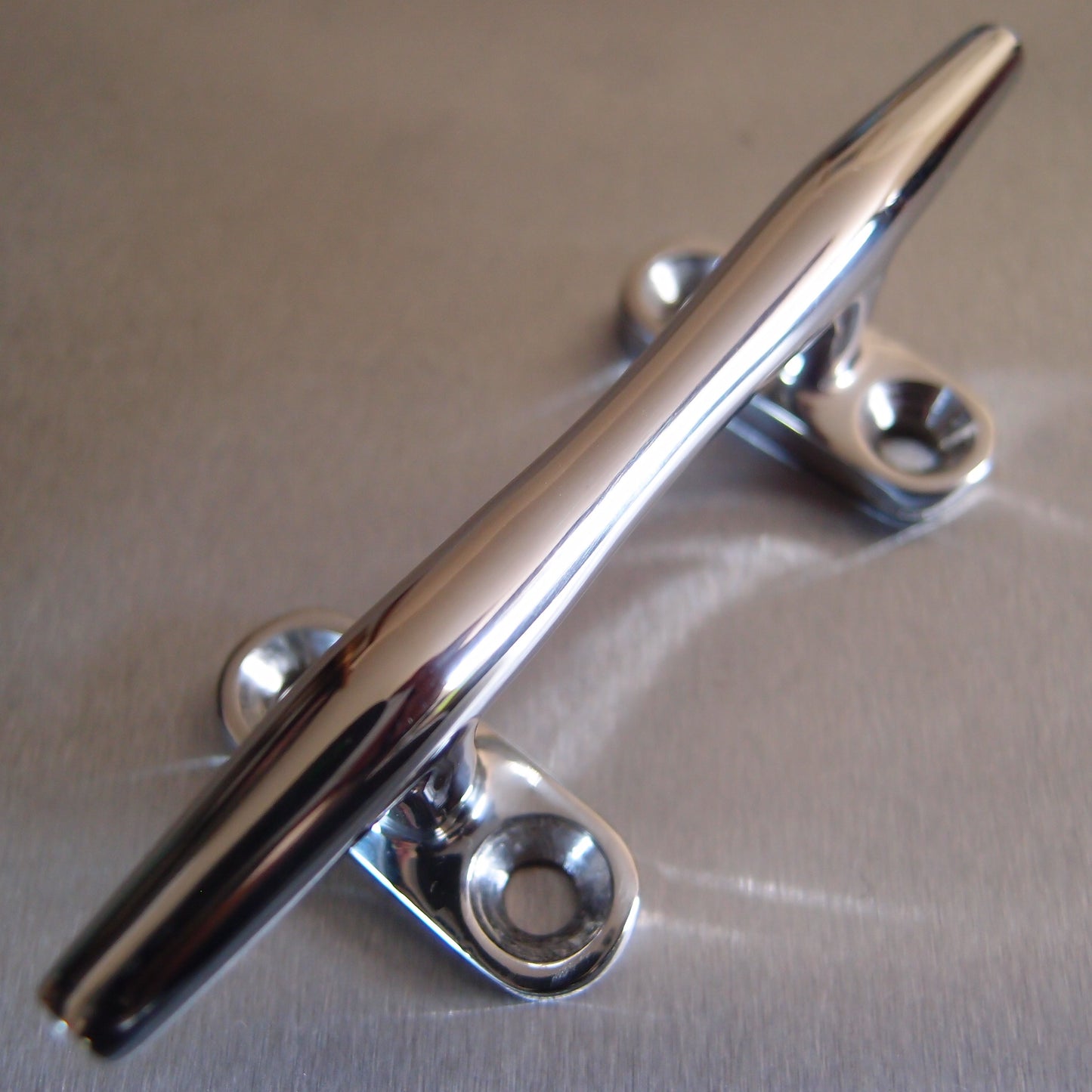 Stainless Steel Four Hole Hollow Base / Cross End Low Flat Cleats - AISI 316