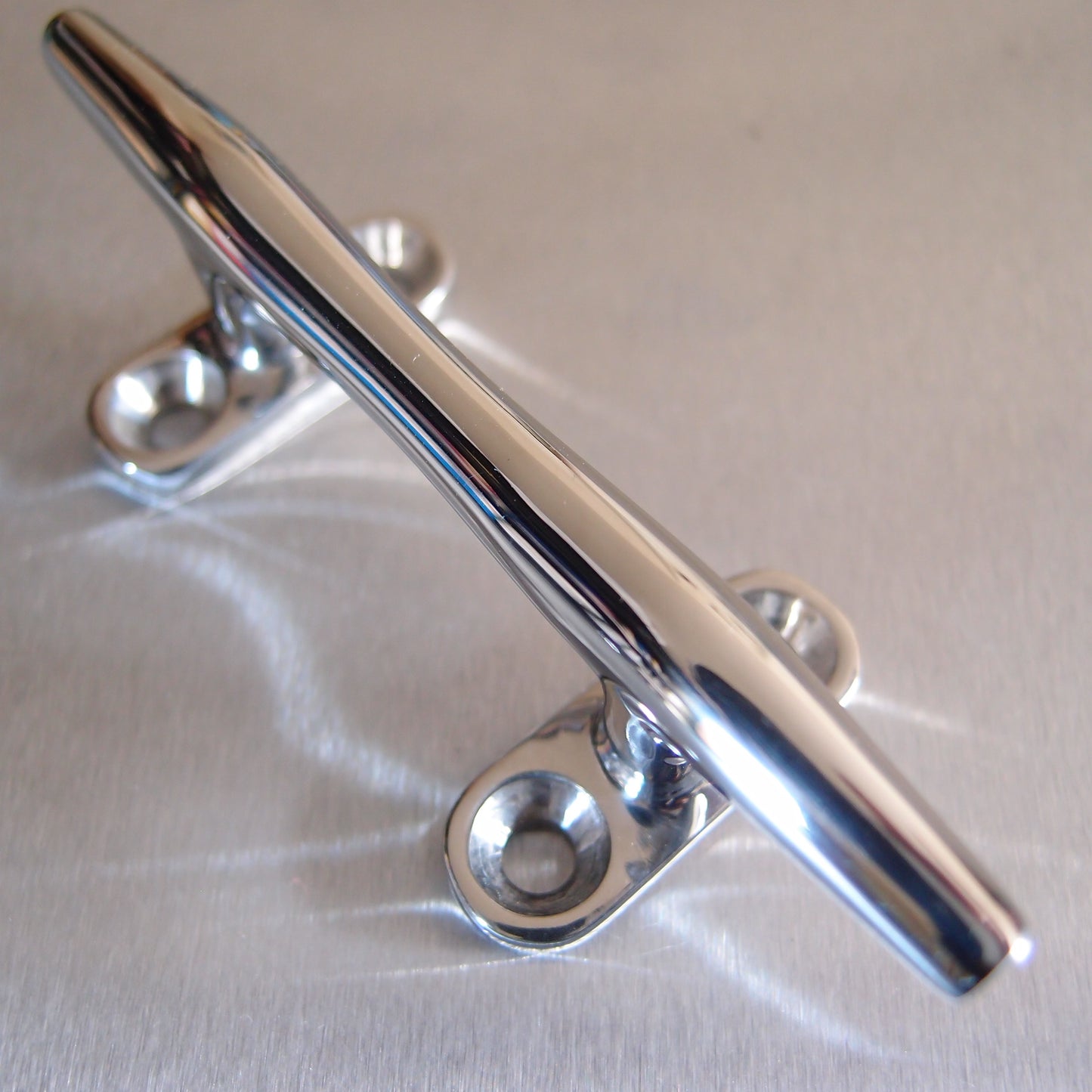 Stainless Steel Four Hole Hollow Base / Cross End Low Flat Cleats - AISI 316