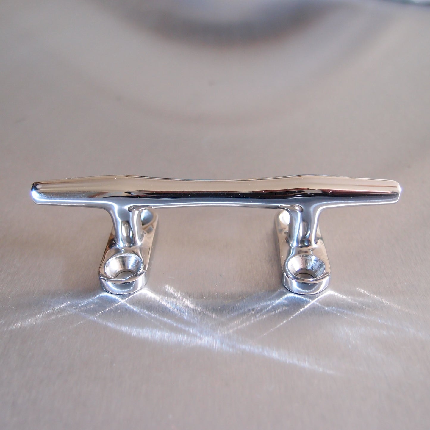 Stainless Steel Four Hole Hollow Base / Cross End Low Flat Cleats - AISI 316