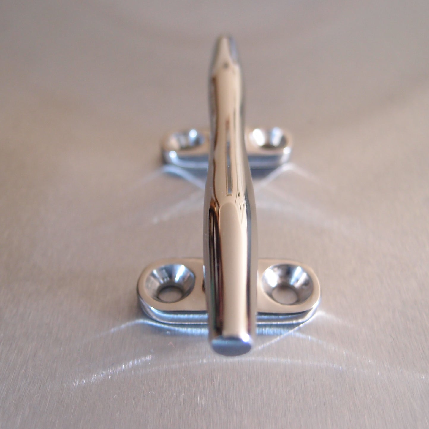 Stainless Steel Four Hole Hollow Base / Cross End Low Flat Cleats - AISI 316