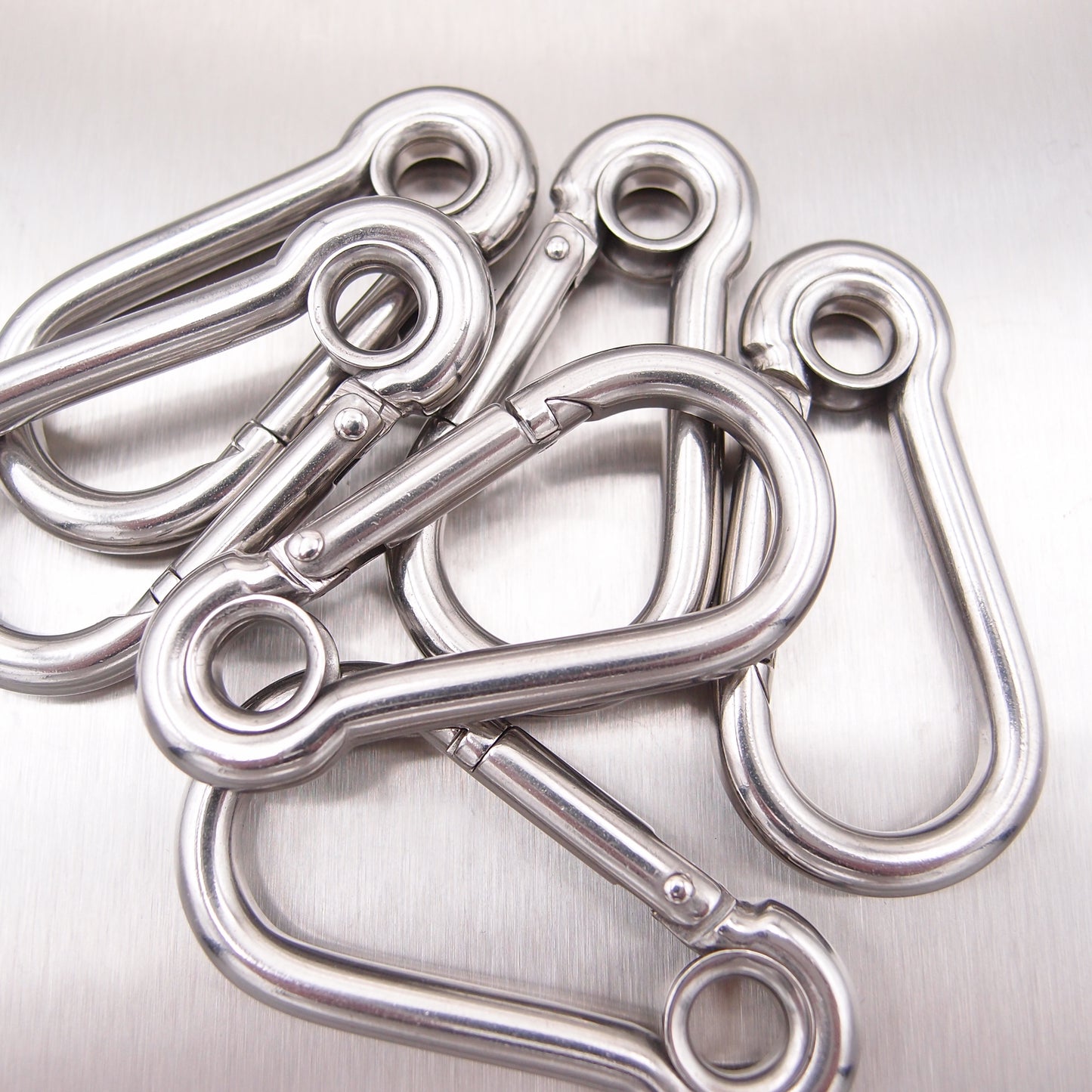 Stainless Steel Carbine Hooks - with Eyelet - AISI 316