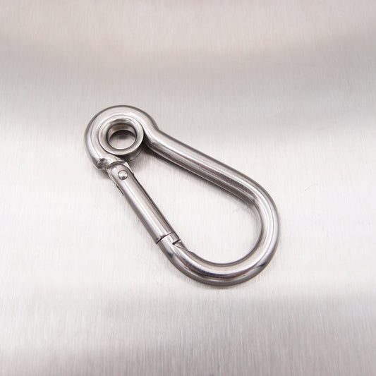 Stainless Steel Carbine Hooks - with Eyelet - AISI 316