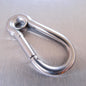 Stainless Steel Carbine Hooks - with Eyelet - AISI 316