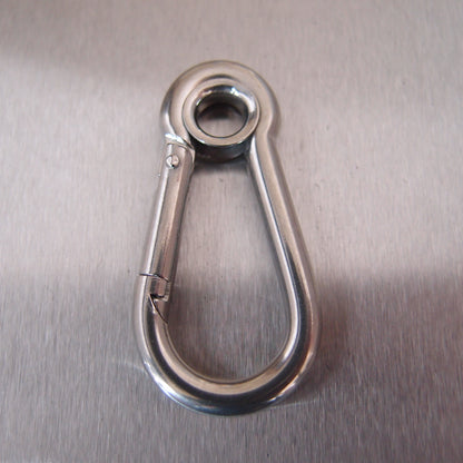 Stainless Steel Carbine Hooks - with Eyelet - AISI 316