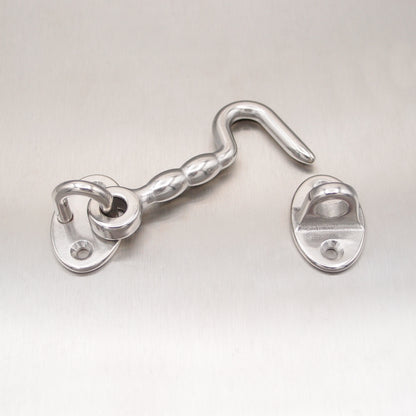 Stainless Steel Cabin Door Hooks with Plate - AISI 316