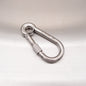Stainless Steel Load Rated Carbine Hook With Screw Nut - With Eyelet