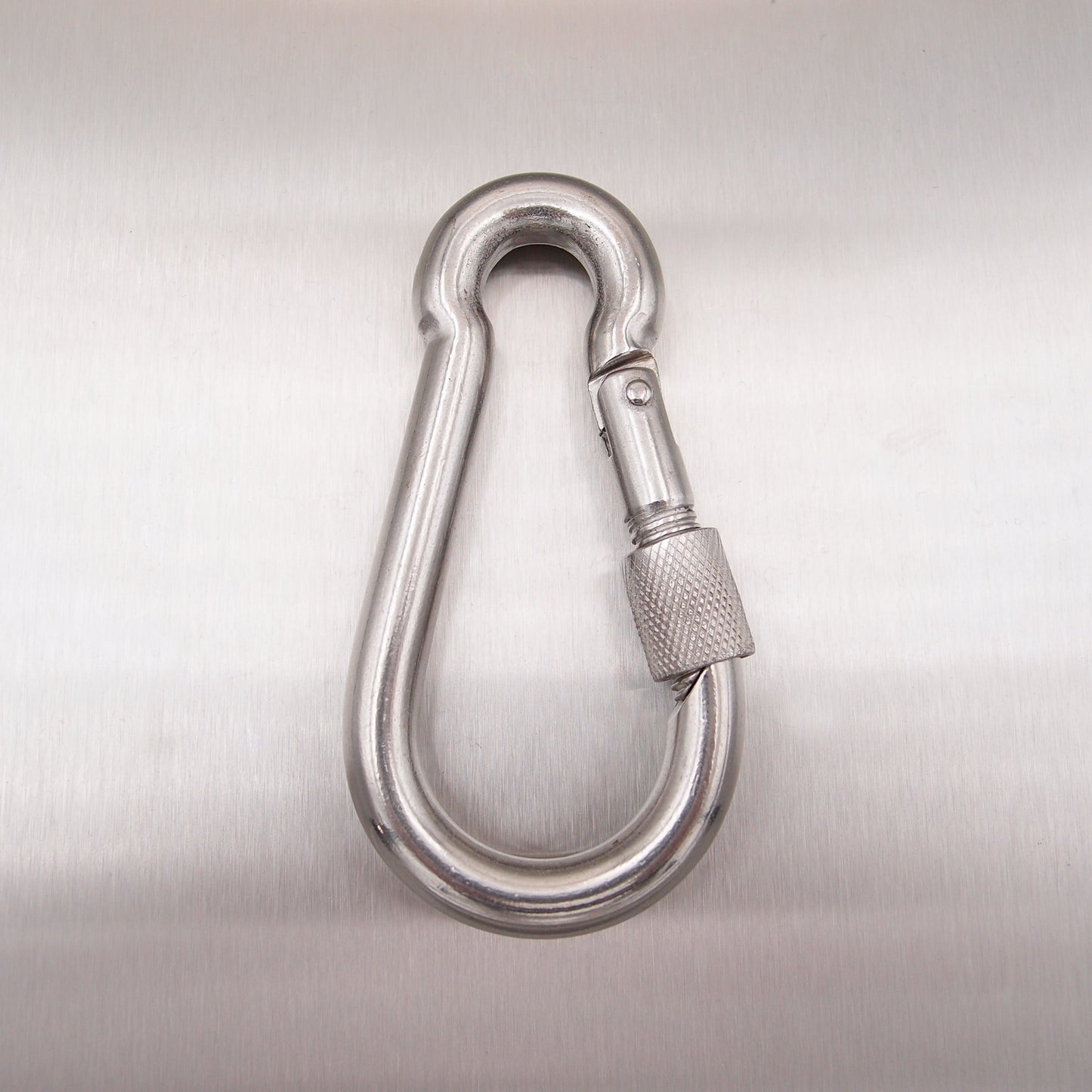 Stainless Steel Carbine Hooks with Screw Nut - Without Eyelet - AISI 316