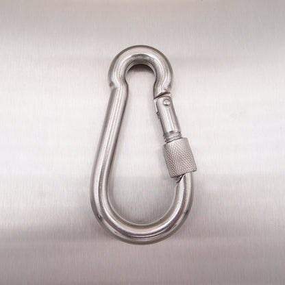 Stainless Steel Carbine Hooks with Screw Nut - Without Eyelet - AISI 316