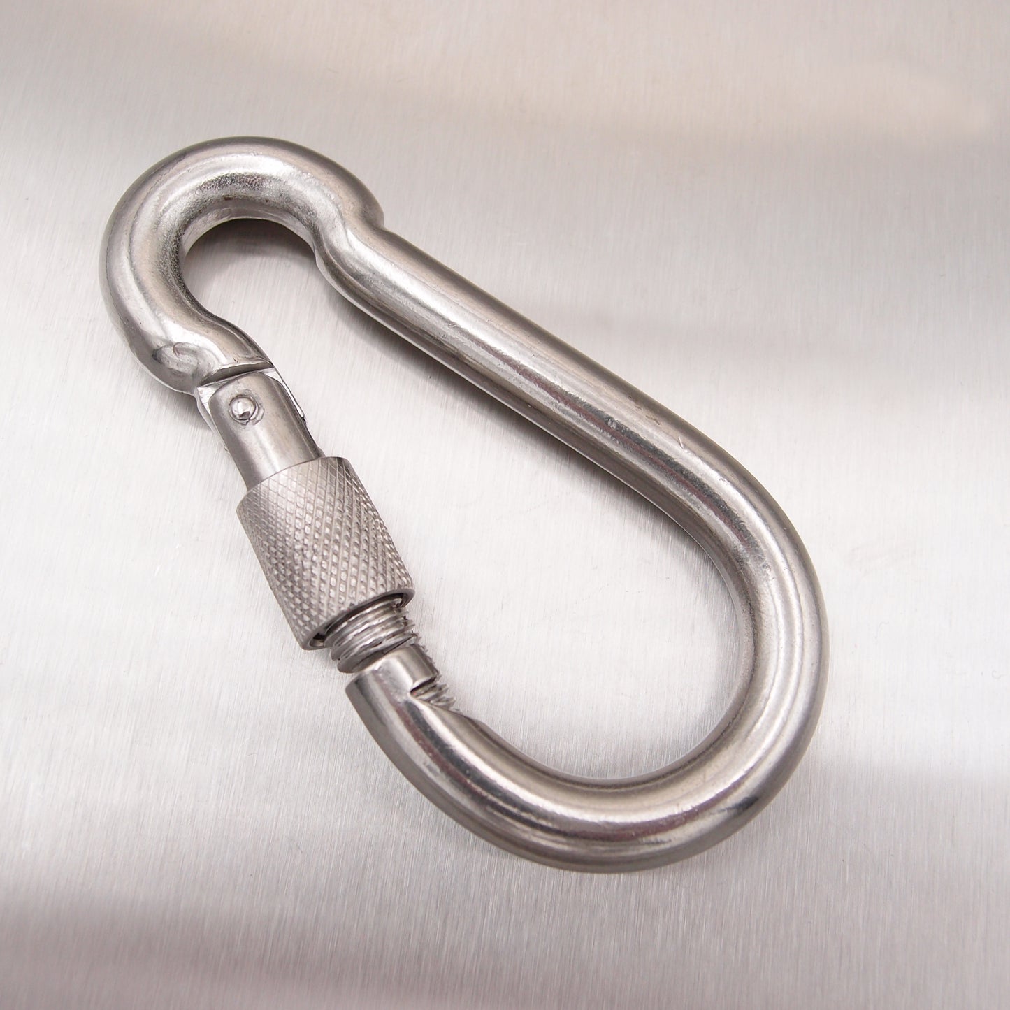 Stainless Steel Carbine Hooks with Screw Nut - Without Eyelet - AISI 316