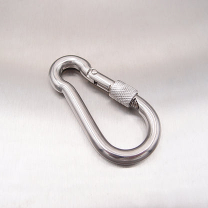 Stainless Steel Carbine Hooks with Screw Nut - Without Eyelet - AISI 316