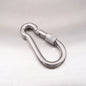 Stainless Steel Carbine Hooks with Screw Nut - Without Eyelet - AISI 316
